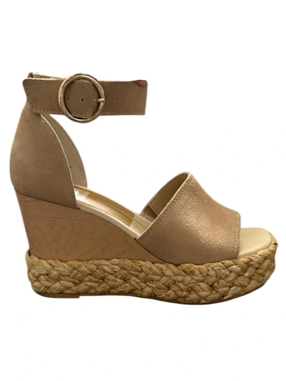 Dolce Vita Tan Suede Espadrille Platform Wedge Sandals Size 6